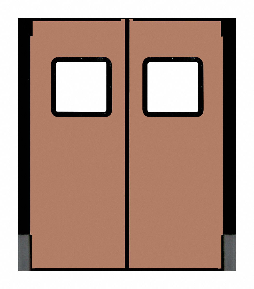 Door, Swinging, 3 ft x 7 ft, Med Brown