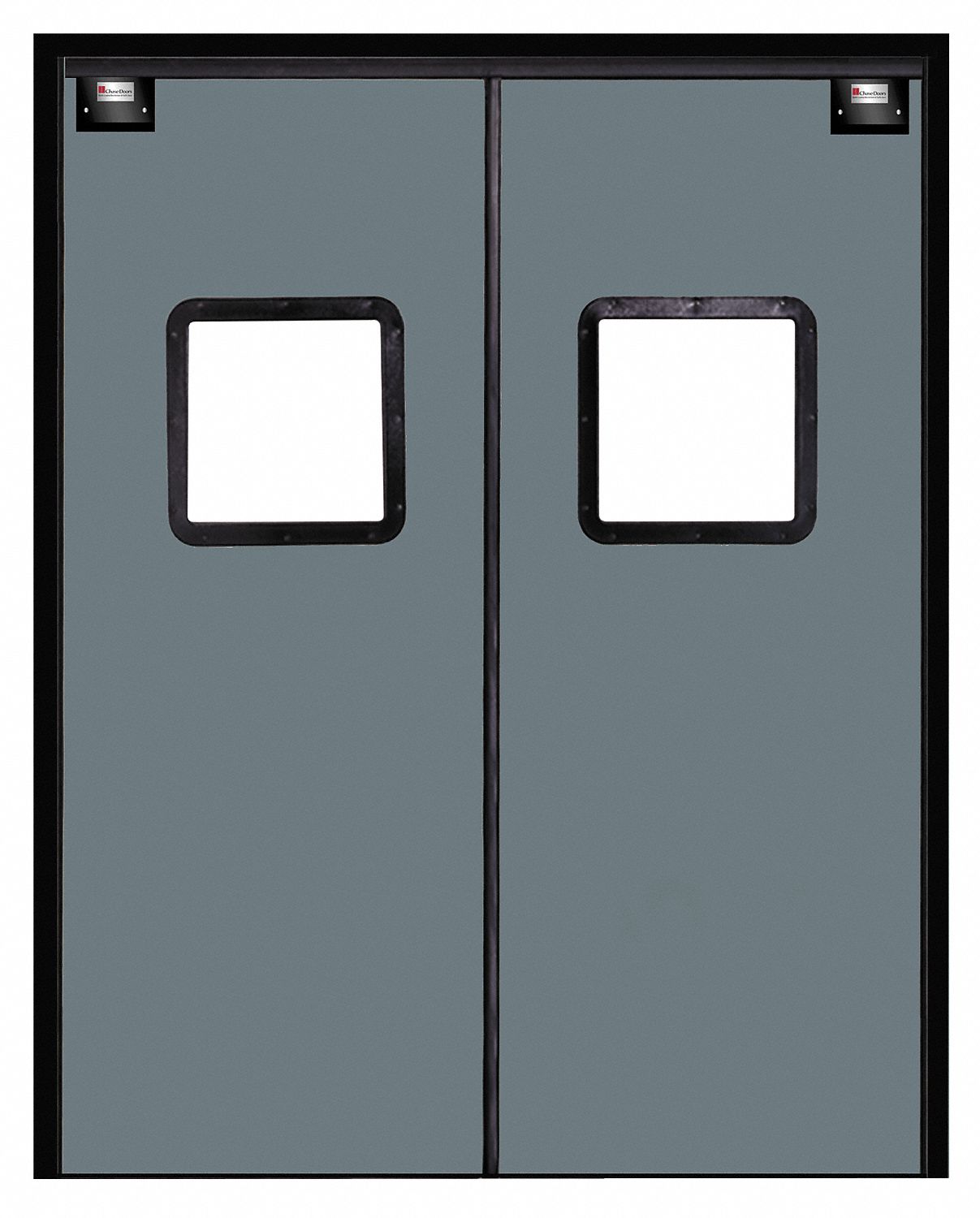 Door, Swinging, 3 ft x 8 ft, Metal Gray
