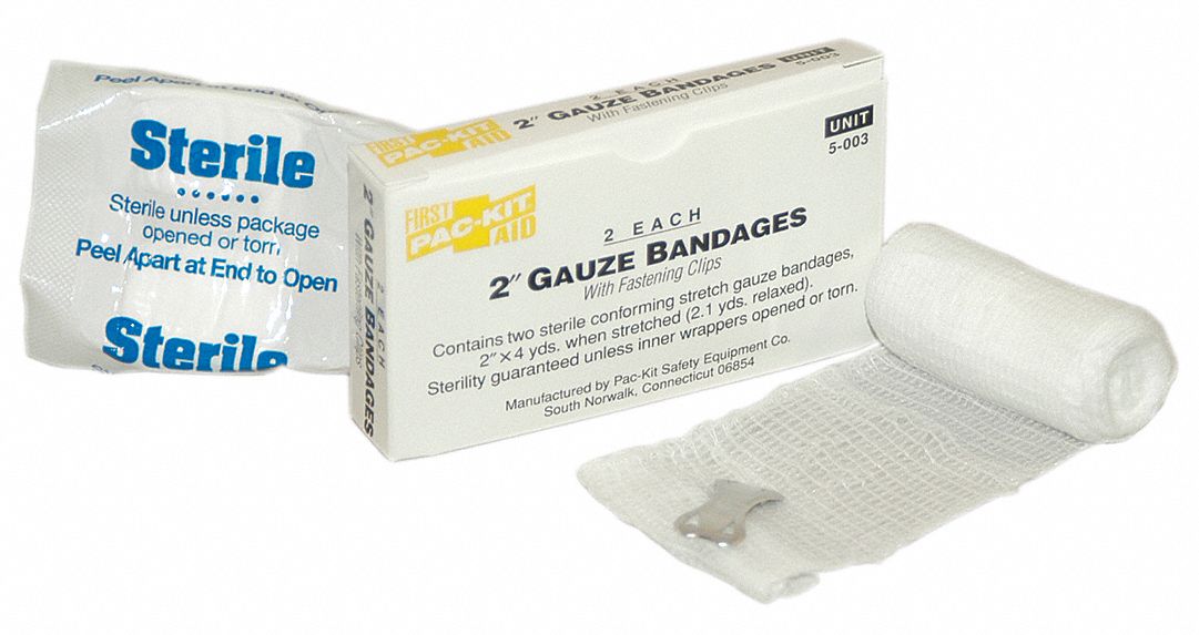 Sterile Stretch Comp Gauze, 2In, PK 2