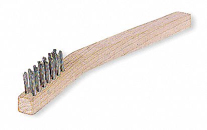 Curved Scratch Brush, Rows 3 x 7, SS, PK 5