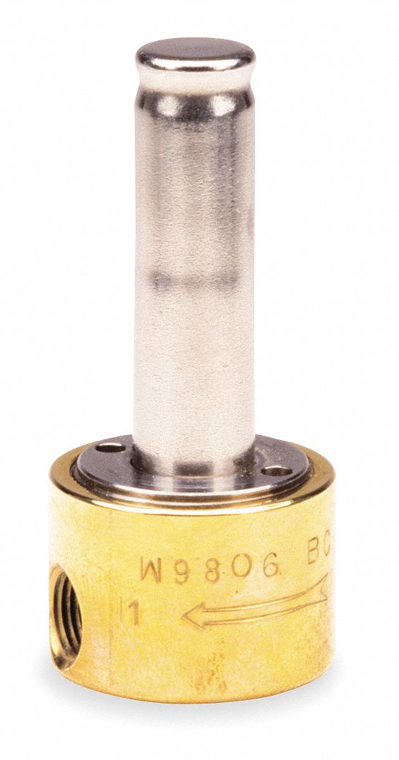 Solenoid Valve, 2 Way, NC, 1/8 In, Brass