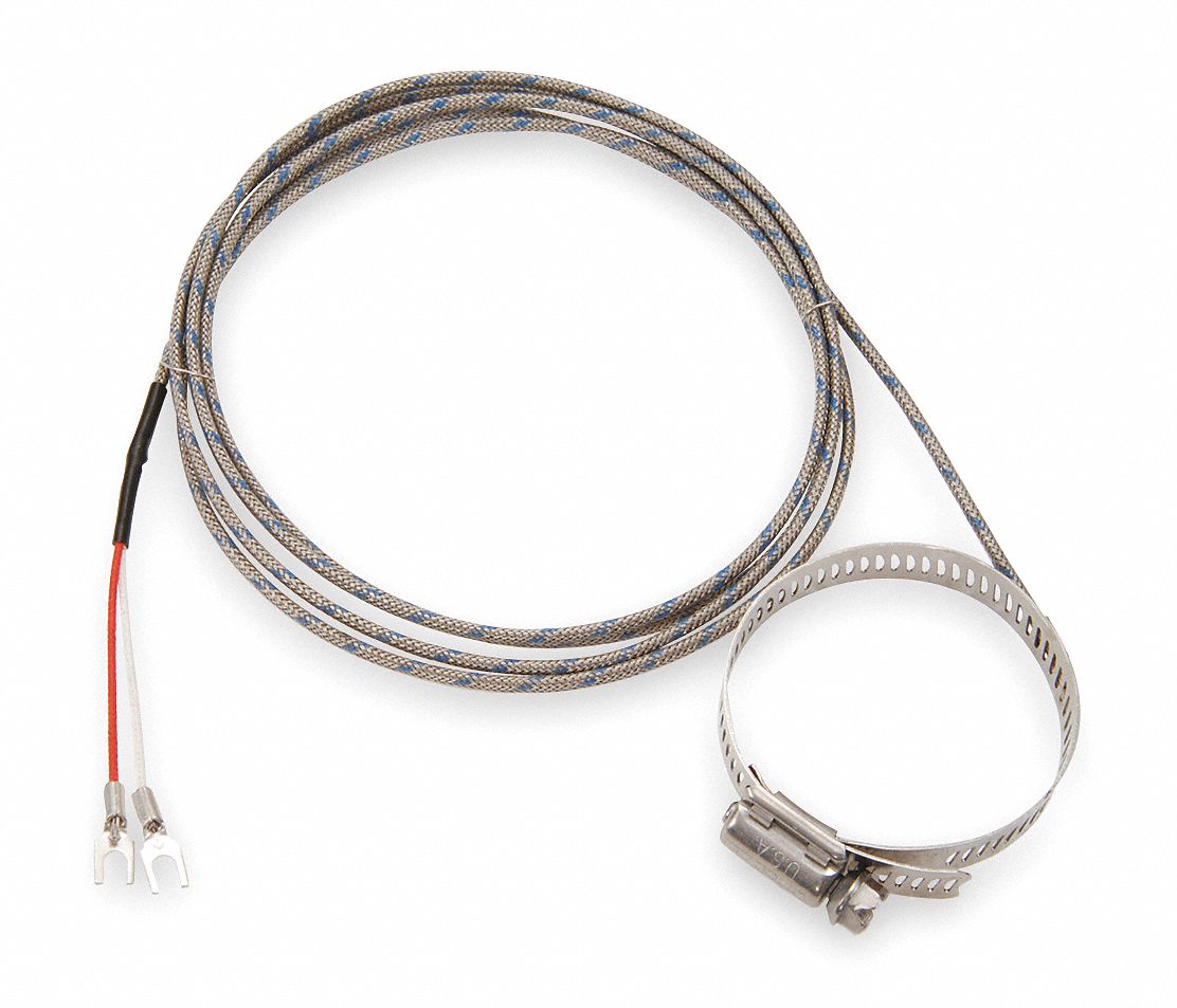 Pipe Clamp Thermocouple, K, 1/2 to 7/8 In