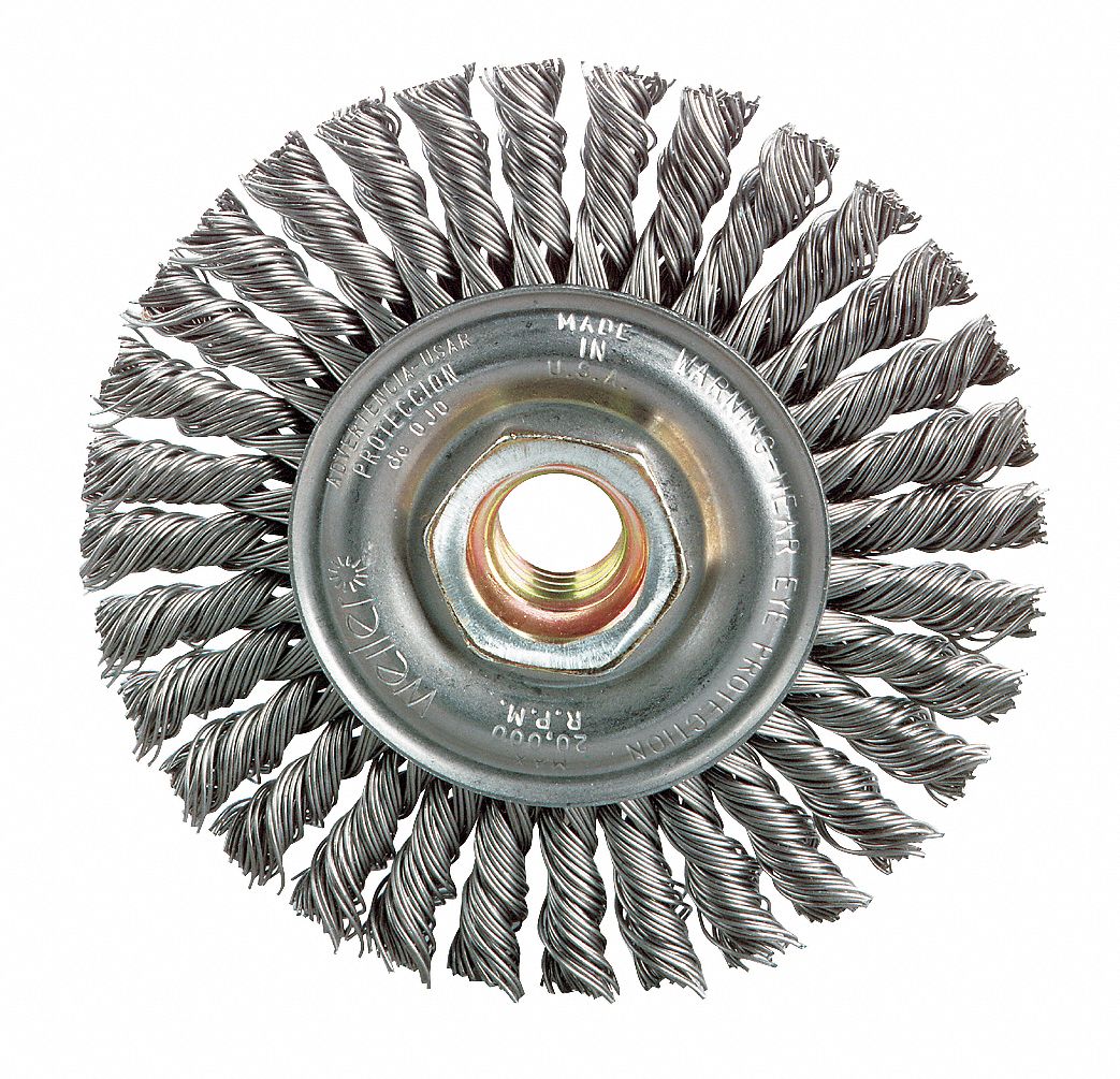 Wire Wheel, Str Bd, 4-1/2 D, Max RPM 12, 500