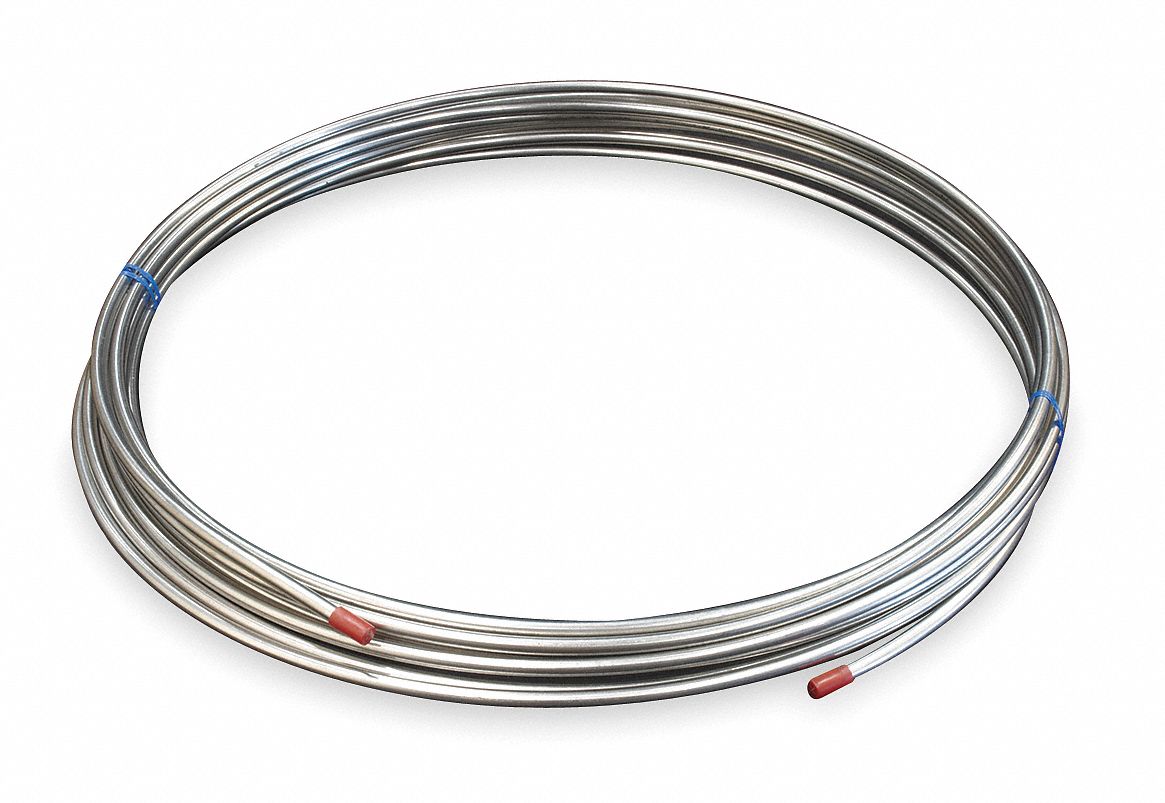 Coil Tubing, Welded, 1/4 In, 50 ft, 304 SS