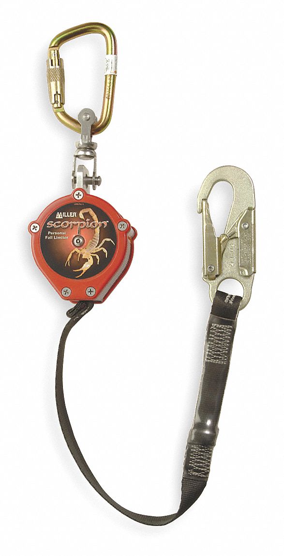 Fall Limiter, 9 ft., Polyester, Blk/Red