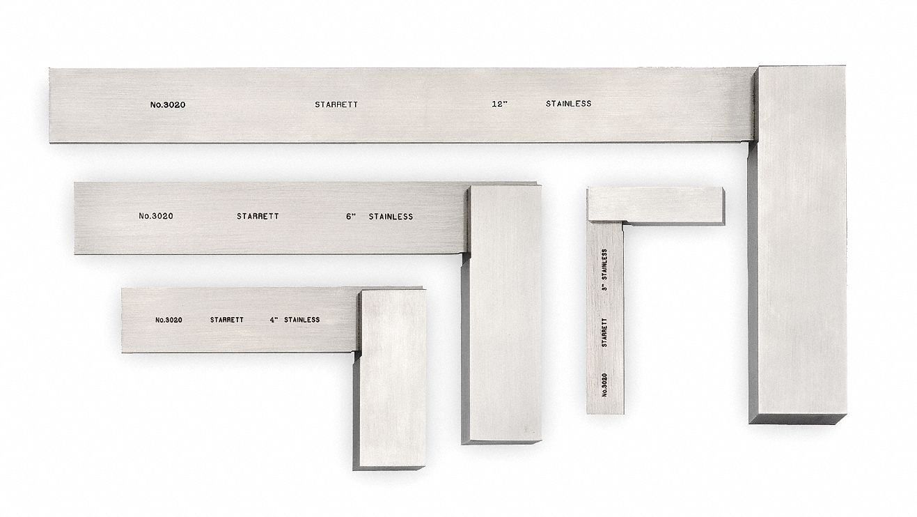 Precision Steel Square, SS, 13 1/2 x 7 In