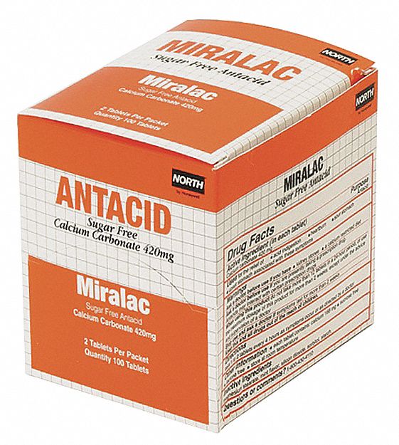 Antacid Tablets, Chewable, Pk 250