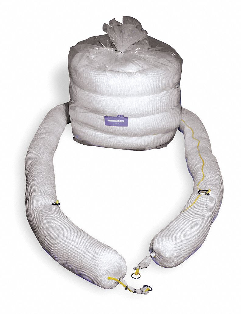 Absorbent Boom, 120 In. L, 71 gal., PK 4