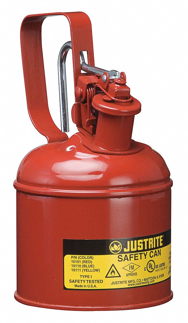 Type I Safety Can, 1/4 gal., Red, 8-1/4In H