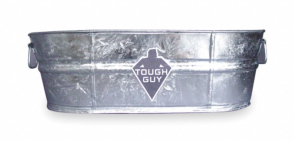 Utility Tub, 10.5 gal, Galvnzed Sheet Stl