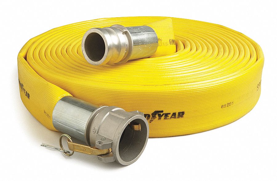 Discharge Hose, 3 In ID x 50 Ft, 200 PSI