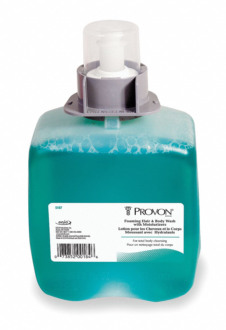 Shampoo and Body Wash, Green, Foam, PK 3