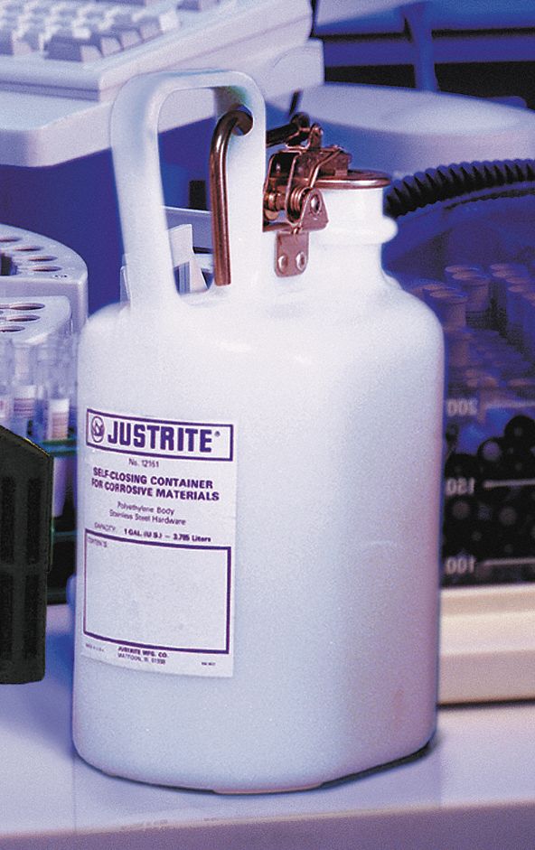 Disposal Can, 1 Gal., White, Polyethylene