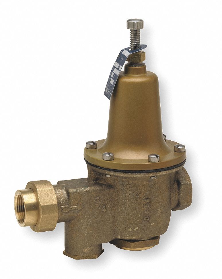 Water Pressure Reducing Valve, 3/4 In, 