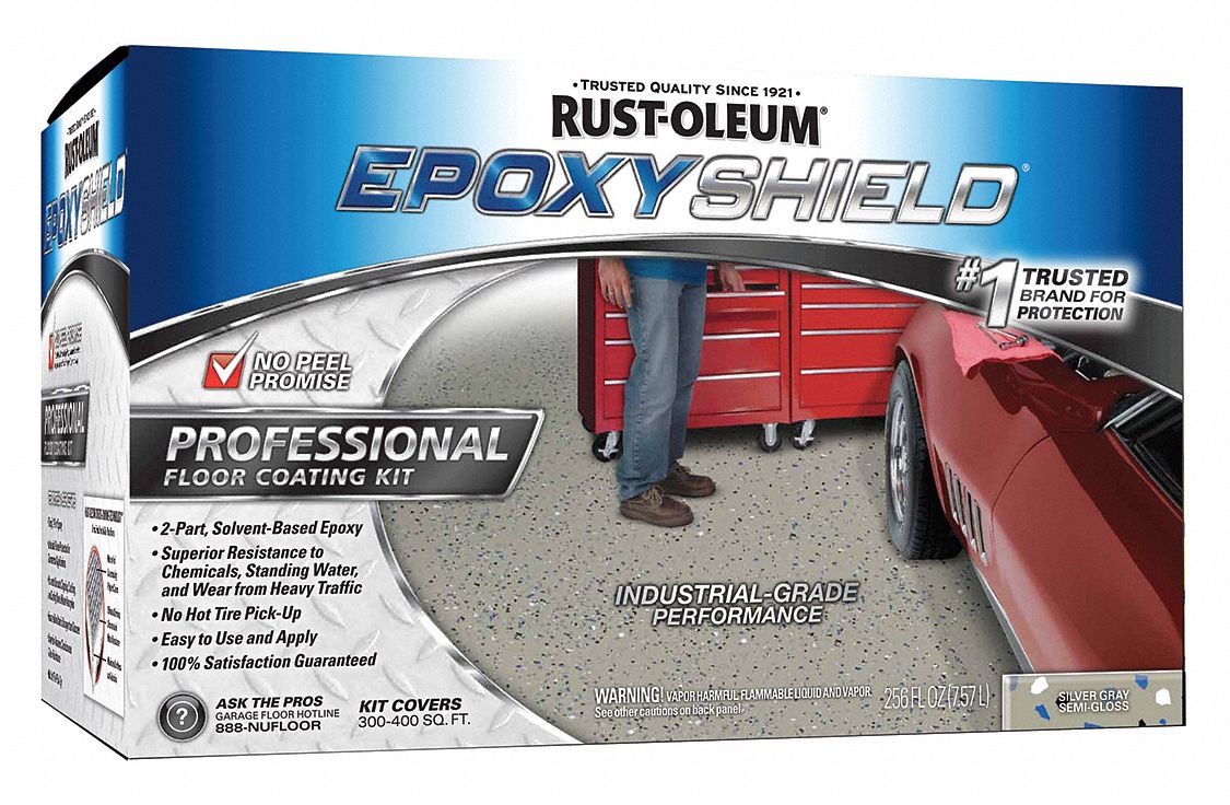 Floor Coating Kit, 2 gal, Dark Gray