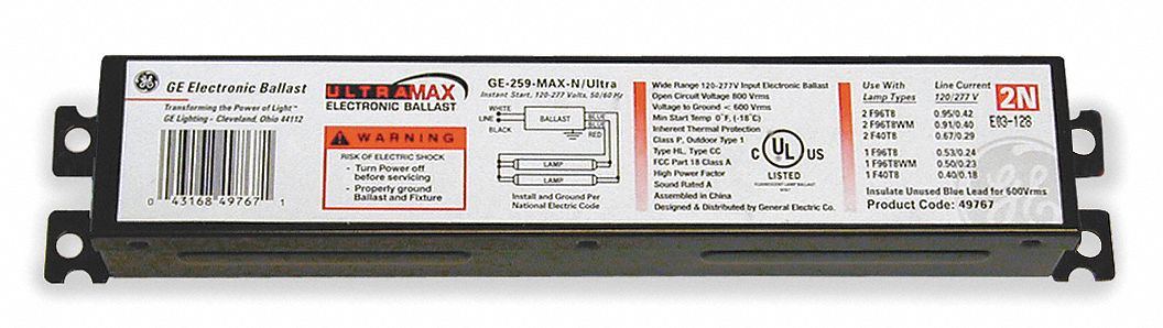 Electronic Ballast, T8 Lamps, 120/277V