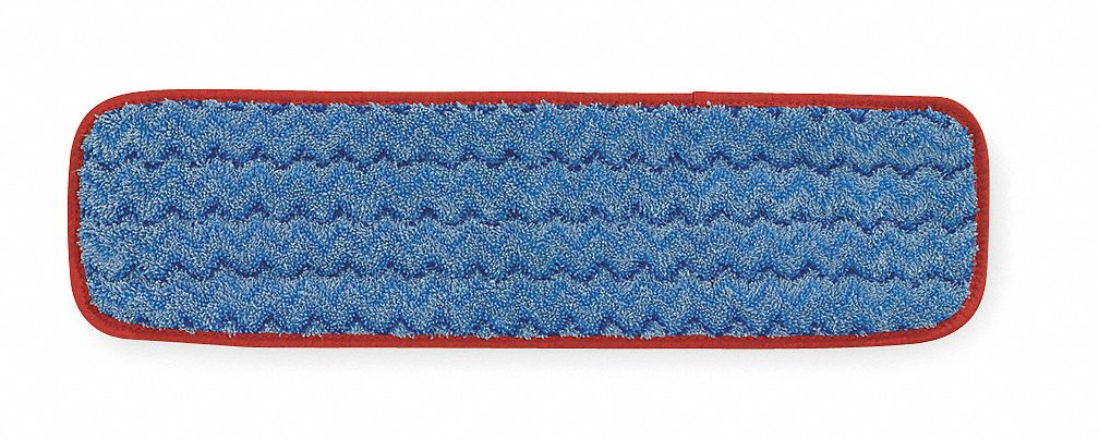 Microfiber Damp Pad, 18 In., Red