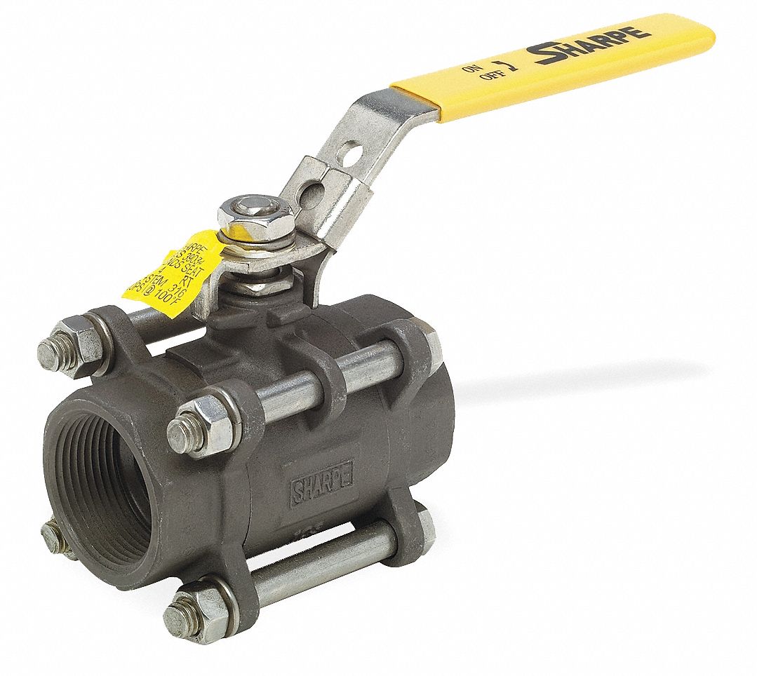 3 Piece Ball Valve, CS, 1 In, FNPT