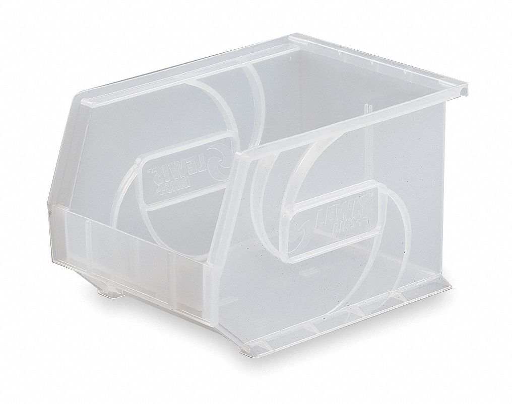 Stack & Hang Bin, W 8 1/4, D 10 3/4, Clear