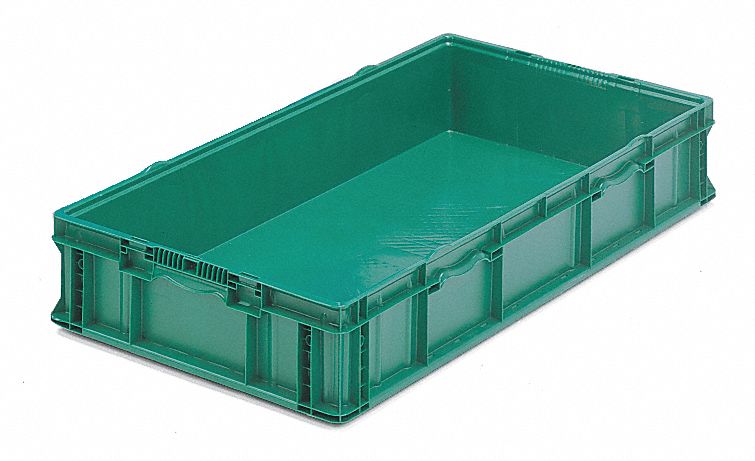 Straight Wall Long Box, H 7 1/4, D 48, Grn