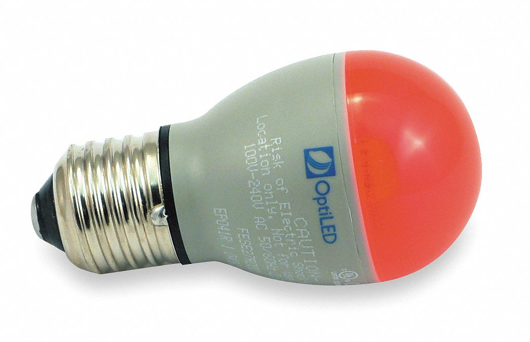 LED Light Bulb, A13, 620-640nm, Red, PK10