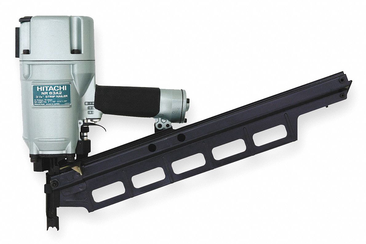 Air Framing Nailer, Full Rnd, 21 Deg, Plast