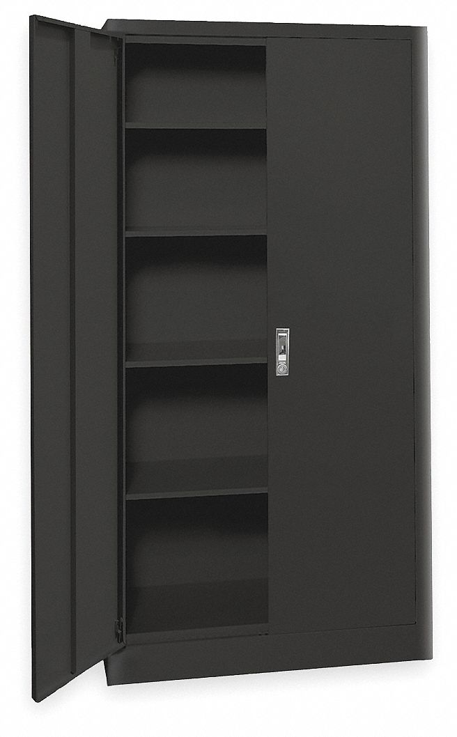 Radius Storage Cabinet, 5 Shelf, 24In, Blk