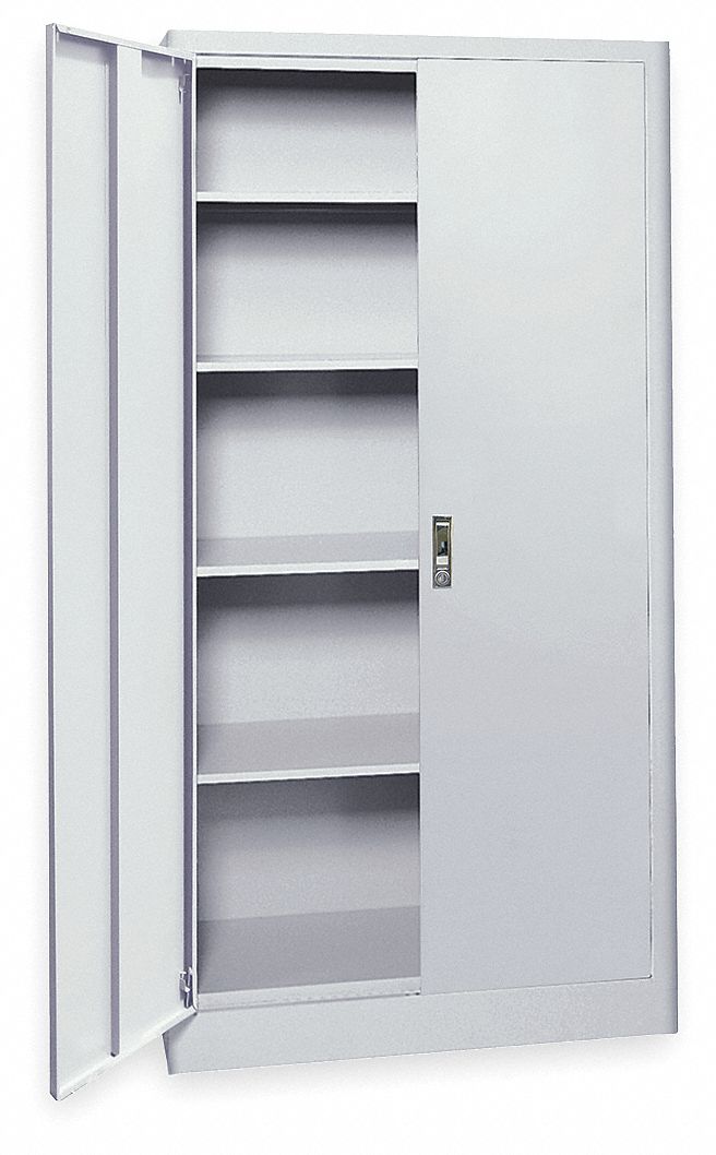Radius Storage Cabinet, 5 Shelf, 24In, Gry