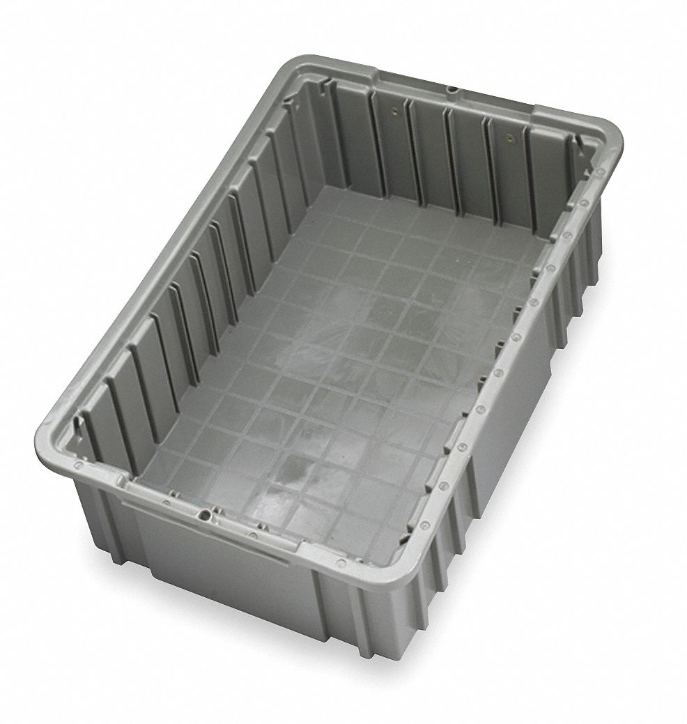 Drawer Tote, 6 H x 16-1/2 In. W, Gray