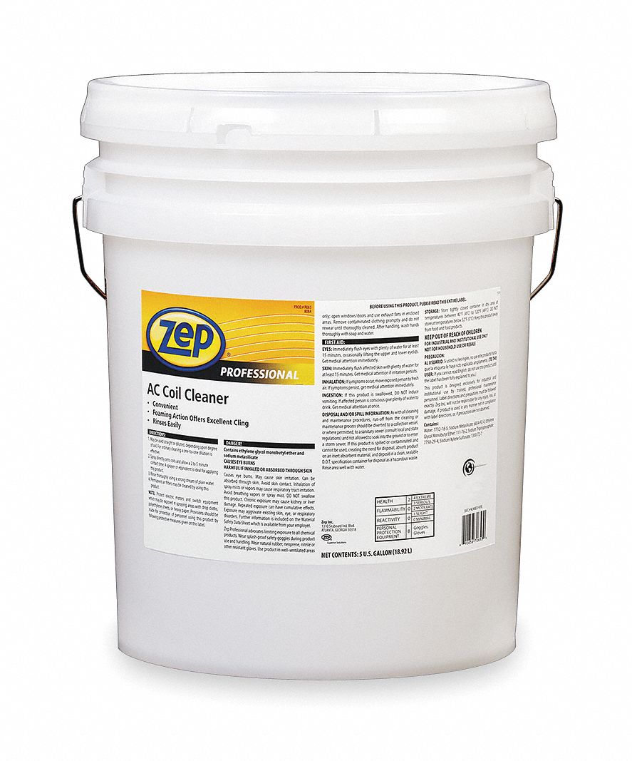 AC Coil Cleaner, 5 Gal, Alkaline