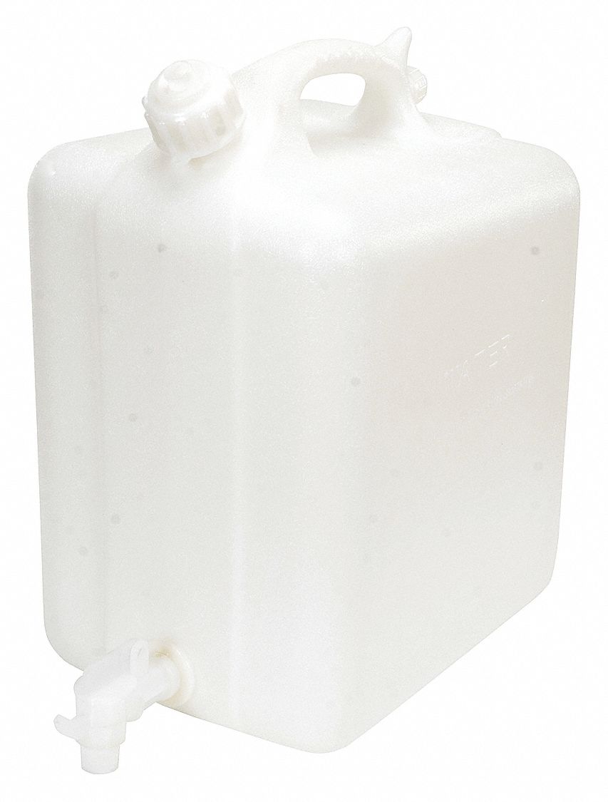 PL Carboy, Tilt Top, 5 Gal, w/Handle, Spout