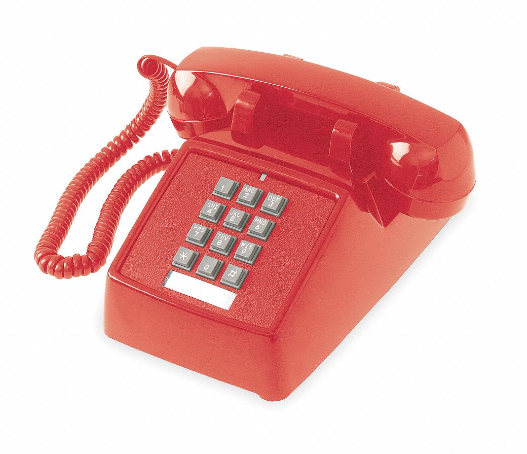Standard Desk Phone, Red