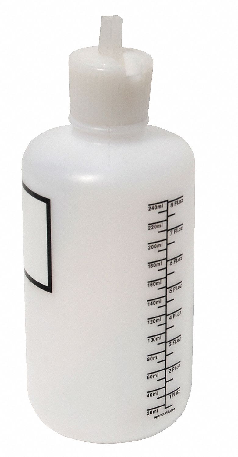 Plastic Bottle, NarrowMouth, 8 Oz, Flip Cap