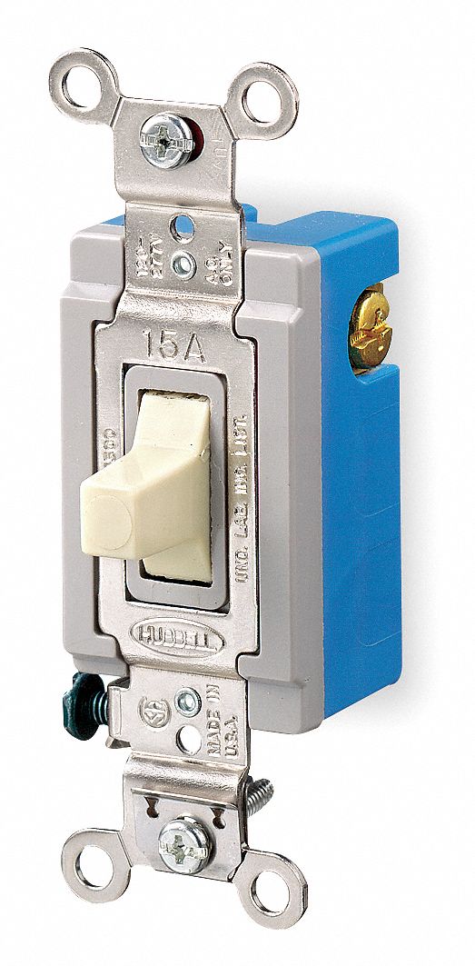 Switch, Toggle, 120-277V, 1 HP, Ivory