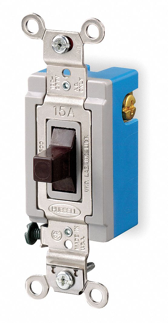 Switch, Toggle, 120-277V, 1/2 HP, Brown