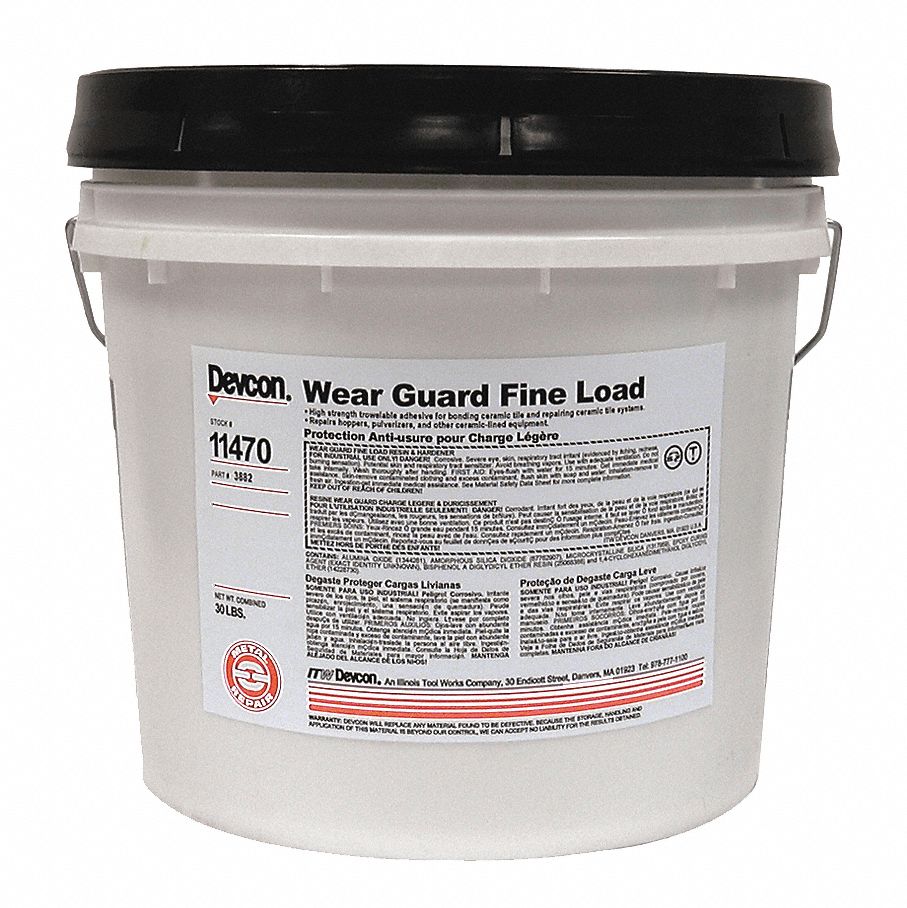 Wear Guard, Fine Load, 30 Lb Bucket, Gray