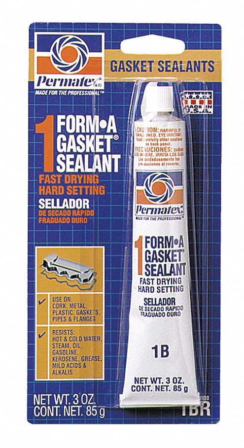 Gasket Sealant, Fast Dry, 3 Oz Tube, Brown