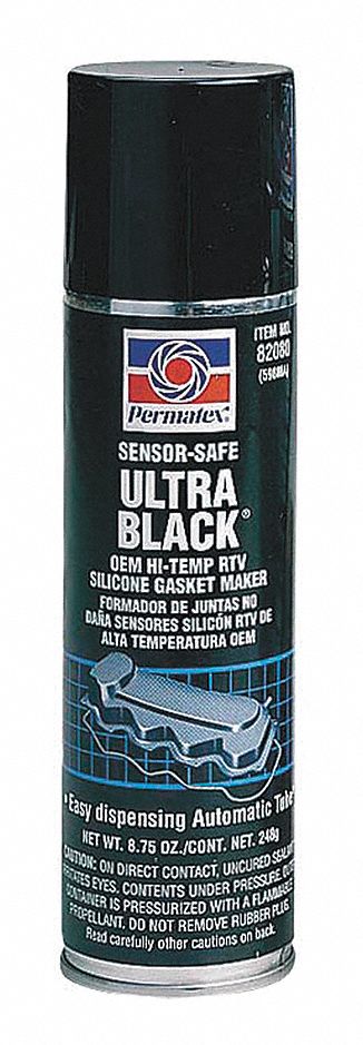 RTV Silicone, Oil-Resist, 8.75 Oz Tube, Blk