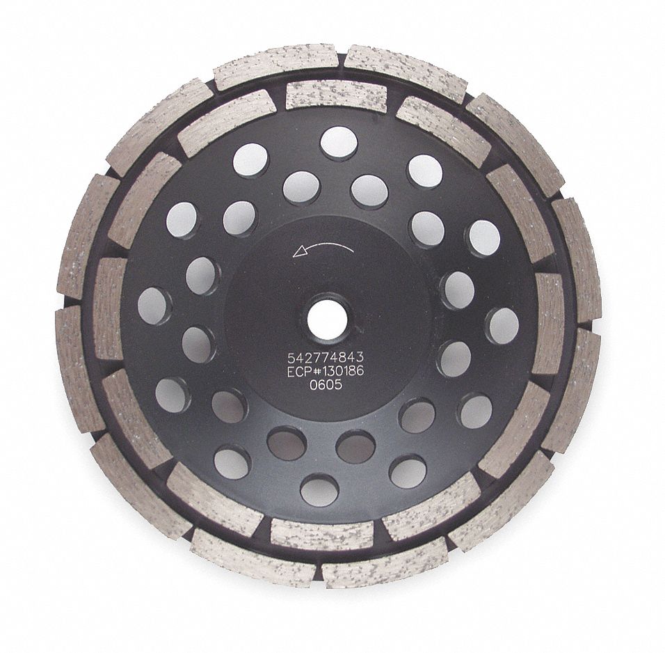 Segment Cup Wheel, Diamond, Dbl, 7x5/8-11