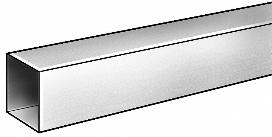 Sq Tube, 304SS, 1 OD Sq x 3/4 ID Sq, 6 ft