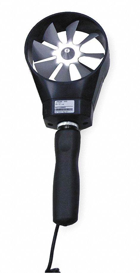 Air Velocity Probe, 4 In Vane With Temp