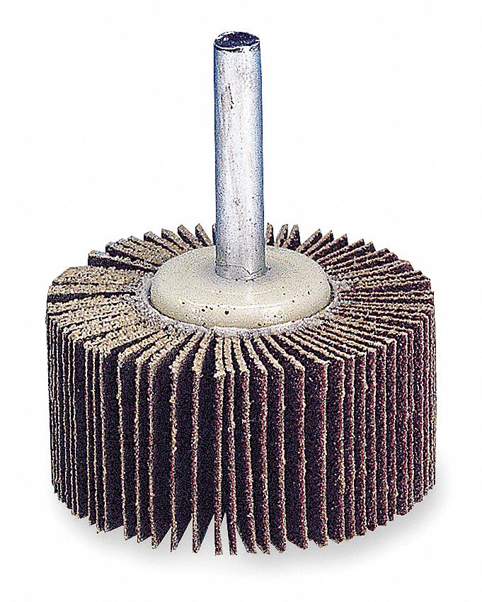 Flap Wheel, AO, 1x1x1/4 In Shank, 60G