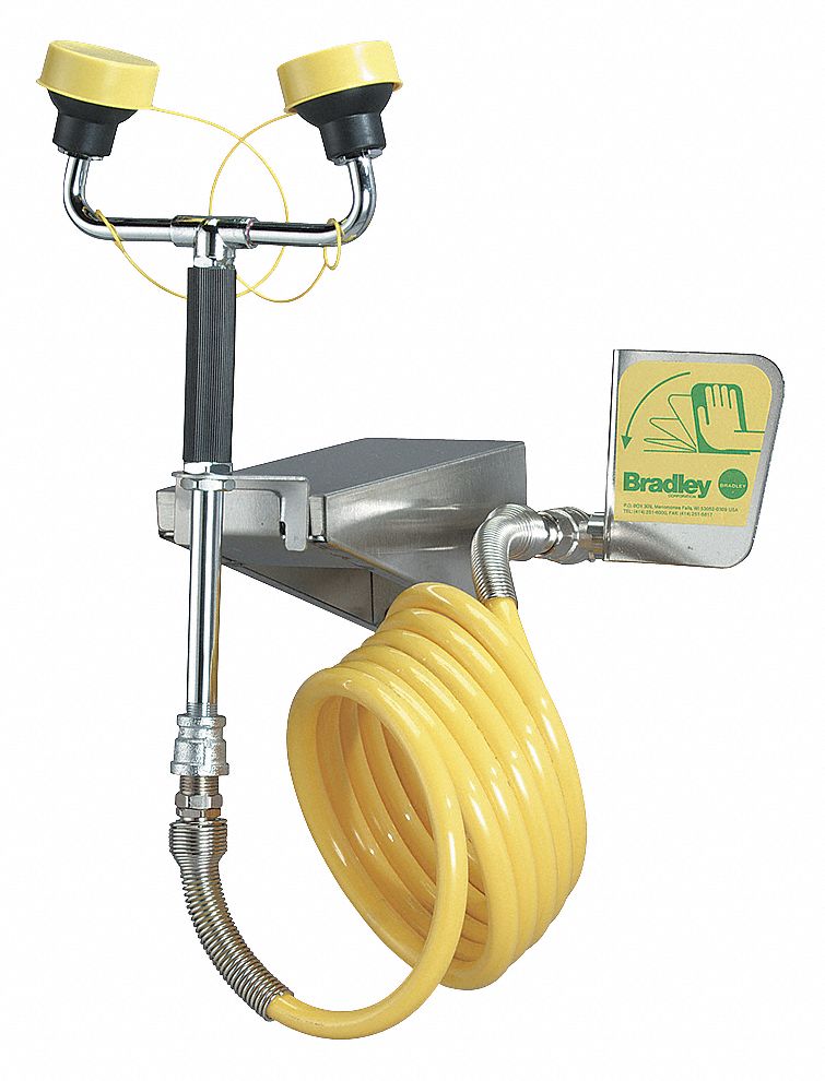 Dual Head Drench Hose, Wall Mount, 12 ft.