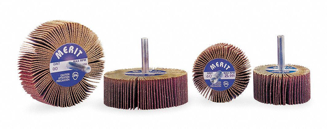 Flap Wheel, AO, 2x1x1/4 In Shank, 80G