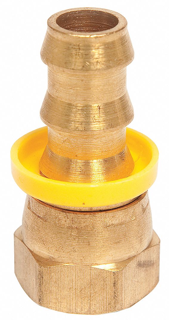 Hose Fitting, Brass, 1/4 In Hose ID