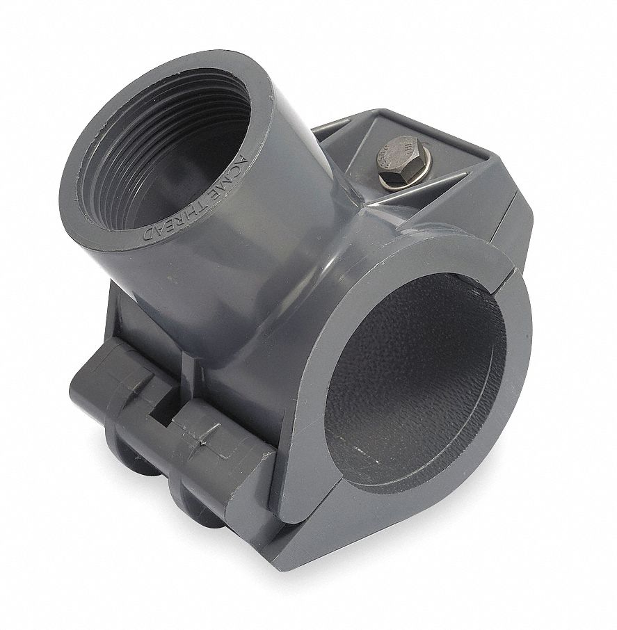 Tee, Saddle Tap, 4 x 1 1/2 In, PVC