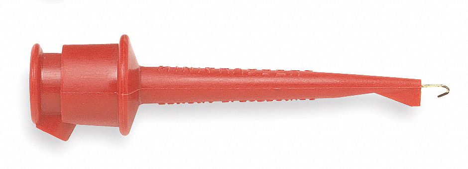 Test Clip, 300VDC, 5A, Red, PK 10