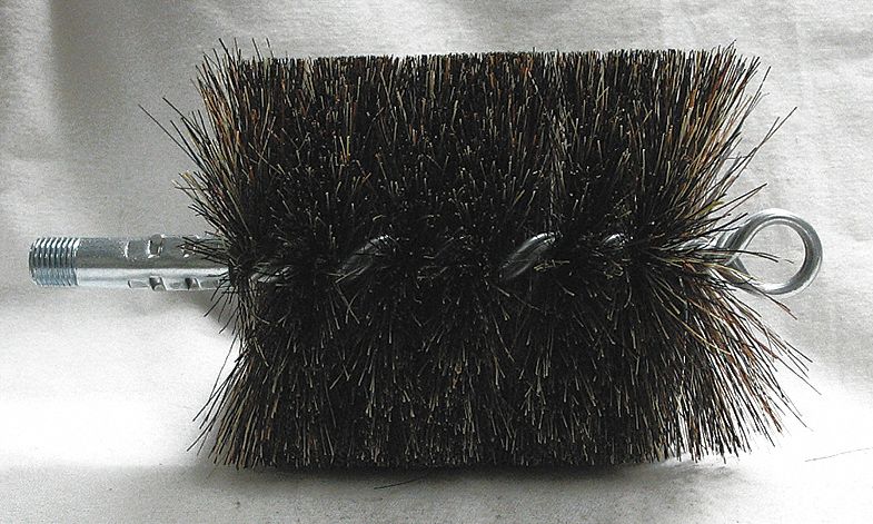 Flue Brush, Dia 4 1/2, 1/4 MNPT, Length 8