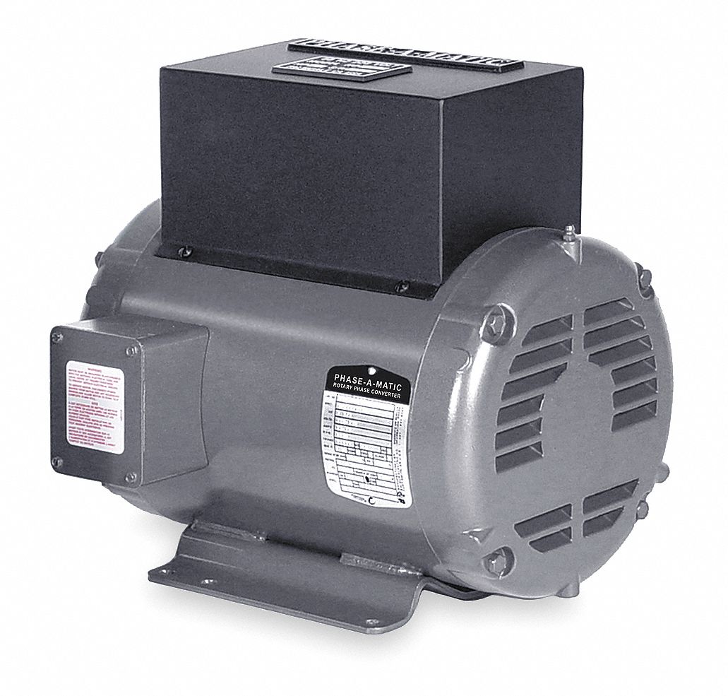 Phase Converter, Rotary, 30 HP, 208-240V