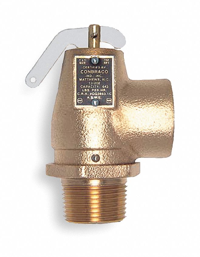 Safety Relief Valve, 3/4 x 3/4 In, 15 PSI
